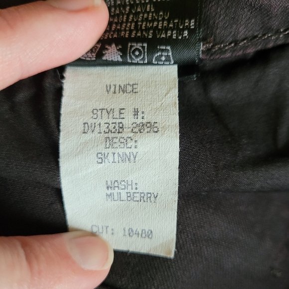 Vince skinny jeans in Mulberry size 29​ - Picture 11 of 12